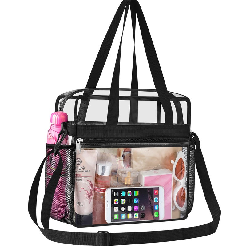 Oraben Clear Bag for Stadium Events 12x6x12 Clear Tote Bag for Women Sports Fan Tote Transparent Lunch Bag for Work Concert - Image 1